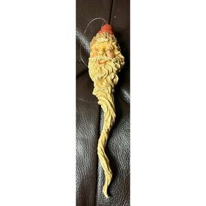 Vintage Santa Claus Ornament Long Twisted Beard Rustic. Folk Art Christmas Decor